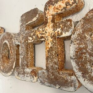 Rustic Metal coffee sign